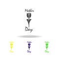 flower for mother's day multicolored icons. Element of mothers day icon. Signs and symbols collection icon for websites, web desi