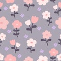 Flower motif seamless pattern. Spring flower. Colorful flower background. Royalty Free Stock Photo