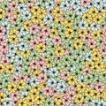 Flower multicolor wallpaper seamless pattern