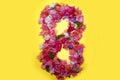 Flower numeric eight number 8 digit