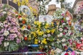 Flower offering to virgin mary in Falles, traditional celebration, unesco untangible cultural heritage, Valencia,Spain.