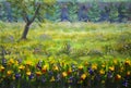 Fine Arts Like Monet impressionism flowers painting claude oil landscape field paint.