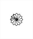 Flower outline icon,vector best line design icon.