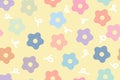 Beautiful seamless floral pattern background. Simples vector graphics. Royalty Free Stock Photo