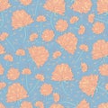 Flower pastel color seamless pattern Royalty Free Stock Photo