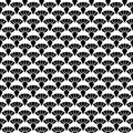 Flower pattern.black and white Seamless floral pattern, geometric texture