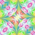 Flower pattern in fractal design. Artwork for creative design, a
