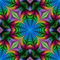 Flower pattern in fractal design. Artwork for creative design, a