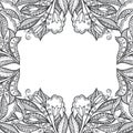 Flower pattern isolate object frame background illustration isolate object