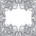 Flower pattern isolate object frame background illustration isolate object Royalty Free Stock Photo
