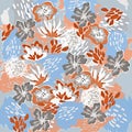 Flower pattern, ornamental background