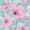 Flower pattern pink Royalty Free Stock Photo