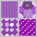 Flower pattern. Seamless vector background.