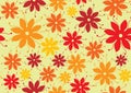 Flower pattern seventies style Royalty Free Stock Photo