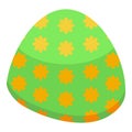 Flower pattern swim cap icon isometric vector. Sport accessory