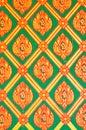 Flower pattern in traditional Thai style art paint Royalty Free Stock Photo