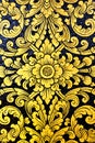 Flower pattern in traditional Thai style Royalty Free Stock Photo