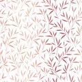 Seamless pretty bamboo rose gold leaves pattern. White background.
