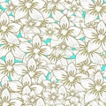 Flower pattern wallpaper seamless repeatedly flowers design Flora design beautiful