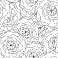 Line Flower Pattern White flow