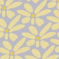 Flower patterns: daisies with a yellow center