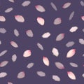 Flower Pink Petals Background Pattern on a Purple . Vector Royalty Free Stock Photo
