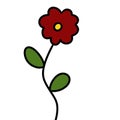 flower plant nature plant plant icon in handdrawn style Royalty Free Stock Photo