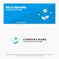 Flower, Plant, Rose, Spring SOlid Icon Website Banner and Business Logo Template