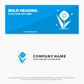 Flower, Plant, Rose, Spring SOlid Icon Website Banner and Business Logo Template