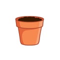 Flower pot with mud