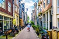 The Binnen Vissersstraat in Amsterdam, Holland Royalty Free Stock Photo