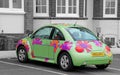 Flower power hippy car