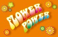 Flower Power Lettering Royalty Free Stock Photo
