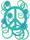 Flower Power Peace Symbol