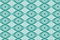 Abstract green seamless pattern in the style of psychedelic eyes