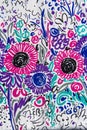 Flower print fabric Royalty Free Stock Photo