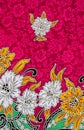 Flower print fabric Royalty Free Stock Photo