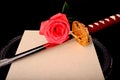 Flower Quill Parchment Sword