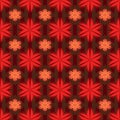 Flower red style symmetry seamless pattern Royalty Free Stock Photo