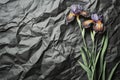 Iris flower hyper realistic color drawing