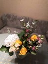 Flower rose Bouquet Hydrangea Yellow