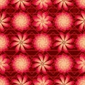 Flower rotate windmill red bright seamless pattern Royalty Free Stock Photo