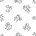 Flower seamless pattern. Repeating flowers background. Hand drawn prints. Repeated hands draw art texture. Drawing outline floral