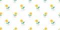 Flower seamless pattern vector garden cactus yard nature scarf isolated tile background repeat wallpaper Royalty Free Stock Photo