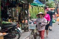 Flower seller with bicycle