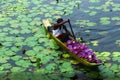 Flower seller in a boat