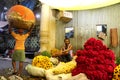 A flower seller in India.