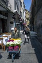 A flower seller in Istanbul in Turkey.