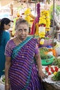 Flower Seller, Municipal Market, near Rue Heliodoro Salgado,Panaji, Goa, India