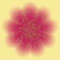 Flower shape texture - pink on yellow